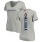 Women's Jaleel McLaughlin Backer V-Neck T-Shirt - Ash