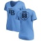 Women's Jalen Beeks RBI Slim Fit V-Neck T-Shirt - Light Blue