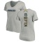 Women's Jalen Guyton Name & Number Slim Fit V-Neck T-ShirtHeather - Gray