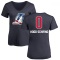 Women's Jalen Hood-Schifino Name and Number Banner Wave V-Neck T-Shirt - Navy