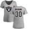 Women's Jalen Richard Name & Number Slim Fit T-Shirt - Ash