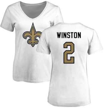 Women's Jameis Winston Name & Number Slim Fit T-Shirt - White