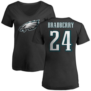 Women's James Bradberry Name & Number Slim Fit T-Shirt - Black