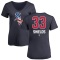 Women's James Shields Name and Number Banner Wave V-Neck T-Shirt - Navy