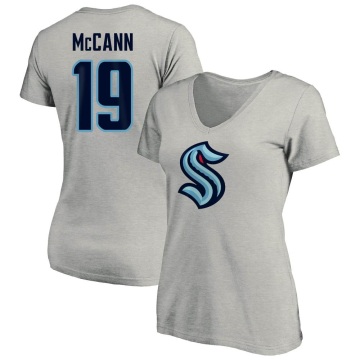 Women's Jared McCann Name & Number V-Neck T-Shirt - Gray
