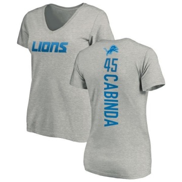 Women's Jason Cabinda Backer V-Neck T-Shirt - Ash