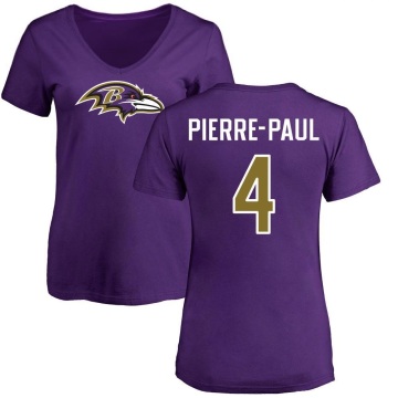 Women's Jason Pierre-Paul Name & Number Slim Fit T-Shirt - Purple