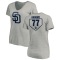 Women's Jay Groome RBI Slim Fit V-Neck T-Shirt - Heathered Gray