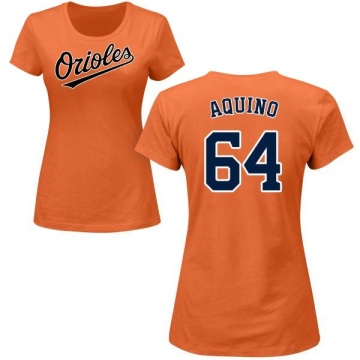 Women's Jayson Aquino Name & Number T-Shirt - Orange