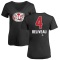 Women's Jean Beliveau Name and Number Banner Wave V-Neck T-Shirt - Black