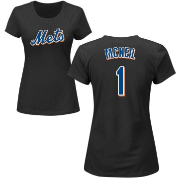 Women's Jeff McNeil Name & Number T-Shirt - Black