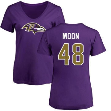 Women's Jeremiah Moon Name & Number Slim Fit T-Shirt - Purple