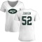 Women's Jermaine Johnson Name & Number Slim Fit T-Shirt - White