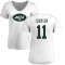 Women's Jermaine Johnson Name & Number Slim Fit T-Shirt - White