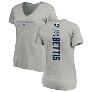 Women's Jerome Bettis Backer V-Neck T-Shirt - Ash