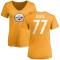 Women's Jesse Davis Name & Number Slim Fit T-Shirt - Gold