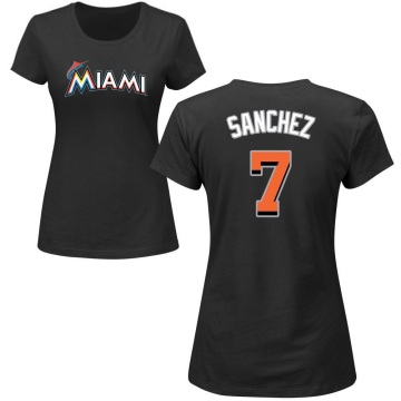 Women's Jesus Sanchez Name & Number T-Shirt - Black