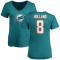 Women's Jevon Holland Name & Number Slim Fit T-Shirt - Aqua