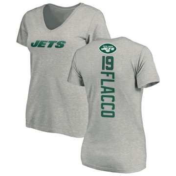 Women's Joe Flacco Backer V-Neck T-Shirt - Ash