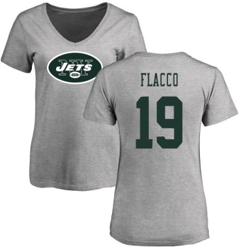 Women's Joe Flacco Name & Number Slim Fit T-Shirt - Ash