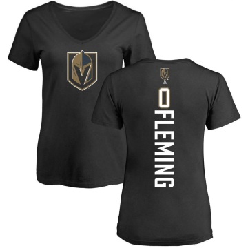 Women's Joe Fleming Backer Slim Fit V-Neck T-Shirt - Black