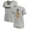 Women's Joe Greene Backer V-Neck T-Shirt - Ash