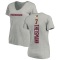 Women's Joe Theismann Backer V-Neck T-Shirt - Ash