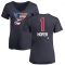 Women's Joel Hofer Name and Number Banner Wave V-Neck T-Shirt - Navy