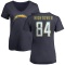 Women's John Hightower Name & Number Slim Fit V-Neck T-Shirt - Navy