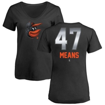 Women's John Means Midnight Mascot V-Neck T-Shirt - Black