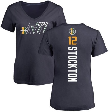 Women's John Stockton Backer T-Shirt - Navy