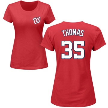 Women's Johnathon Thomas Name & Number T-Shirt - Red