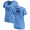 Women's Jonathan Heasley RBI Slim Fit V-Neck T-Shirt - Light Blue