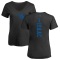 Women's Jonathan Isaac One Color Backer Slim-Fit V-Neck T-Shirt - Black
