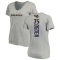 Women's Jonathan Ogden Backer V-Neck T-Shirt - Ash