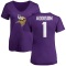 Women's Jordan Addison Name & Number Slim Fit T-Shirt - Purple