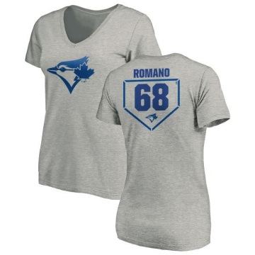 Women's Jordan Romano RBI Slim Fit V-Neck T-Shirt - Heathered Gray