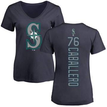 Women's Jose Caballero Backer Slim Fit T-Shirt - Navy