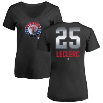 Women's Jose Leclerc Midnight Mascot V-Neck T-Shirt - Black