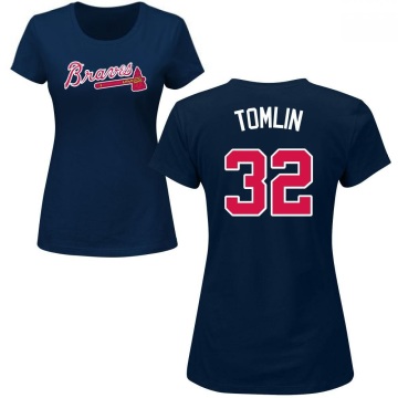 Women's Josh Tomlin Name & Number T-Shirt - Navy