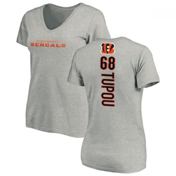 Women's Josh Tupou Backer V-Neck T-Shirt - Ash