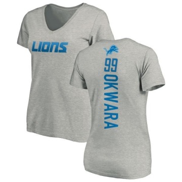 Women's Julian Okwara Backer V-Neck T-Shirt - Ash