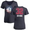 Women's Julius Erving Name and Number Banner Wave V-Neck T-Shirt - Navy