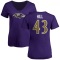 Women's Justice Hill Name & Number V-Neck T-Shirt - Purple