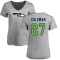 Women's Justin Coleman Name & Number Slim Fit T-Shirt - Ash