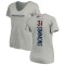 Women's Justin Simmons Backer V-Neck T-Shirt - Ash