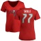 Women's Justin Skule Name & Number Slim Fit T-Shirt - Red