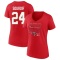 Women's Justin Sourdif 2023 Eastern Conference Champions Goal Tender V-Neck T-Shirt - Red