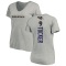Women's Justin Tucker Backer V-Neck T-Shirt - Ash