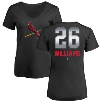 Women's Justin Williams Midnight Mascot V-Neck T-Shirt - Black